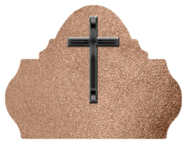 DARAY L 510 BK SH BZ Black Single Cross Shimmer Bronze Background
